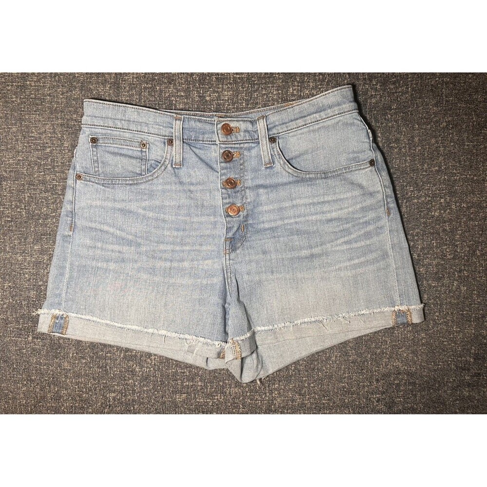 J.Crew Button Fly High Rise Denim Shorts Sz 28